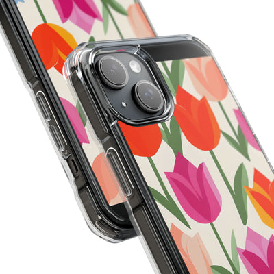 Vibrant Petal Grid · Impact Handyhülle für iPhone · Magsafe