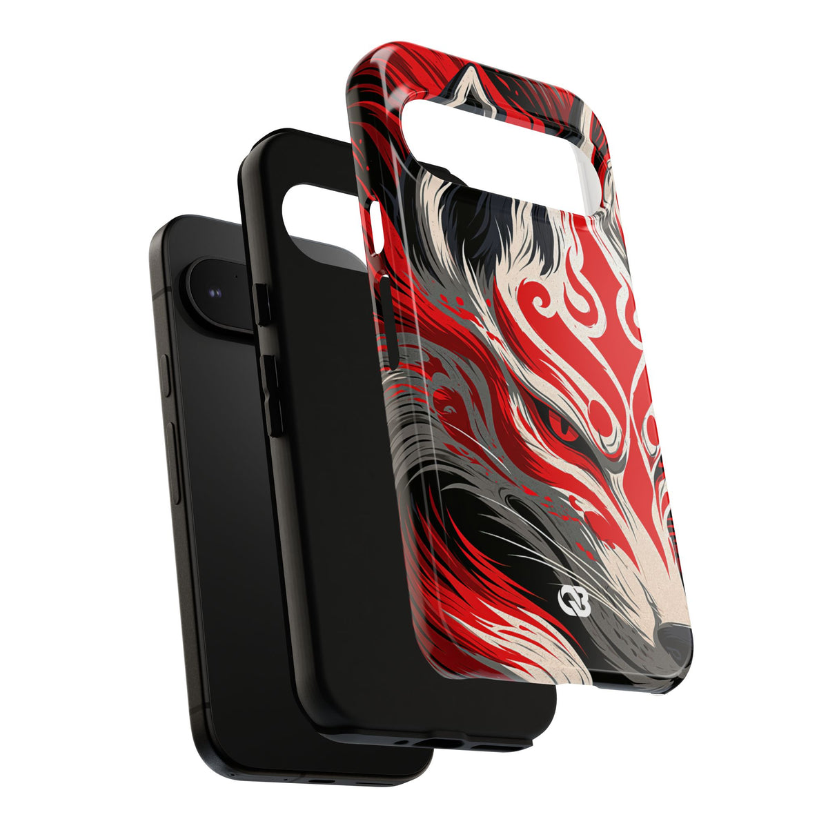 Crimson Kitsune Spirit · Tough Phone Case for Pixel ·  Red