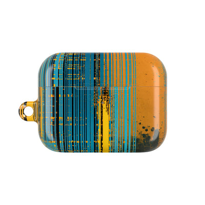 Cyber Glitch Stream · Hard Case for AirPods & AirPods Pro · Teal