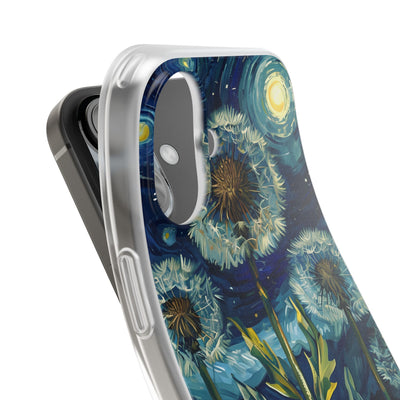 Starry Dandelion Swirl · Soft Phone Case for iPhone