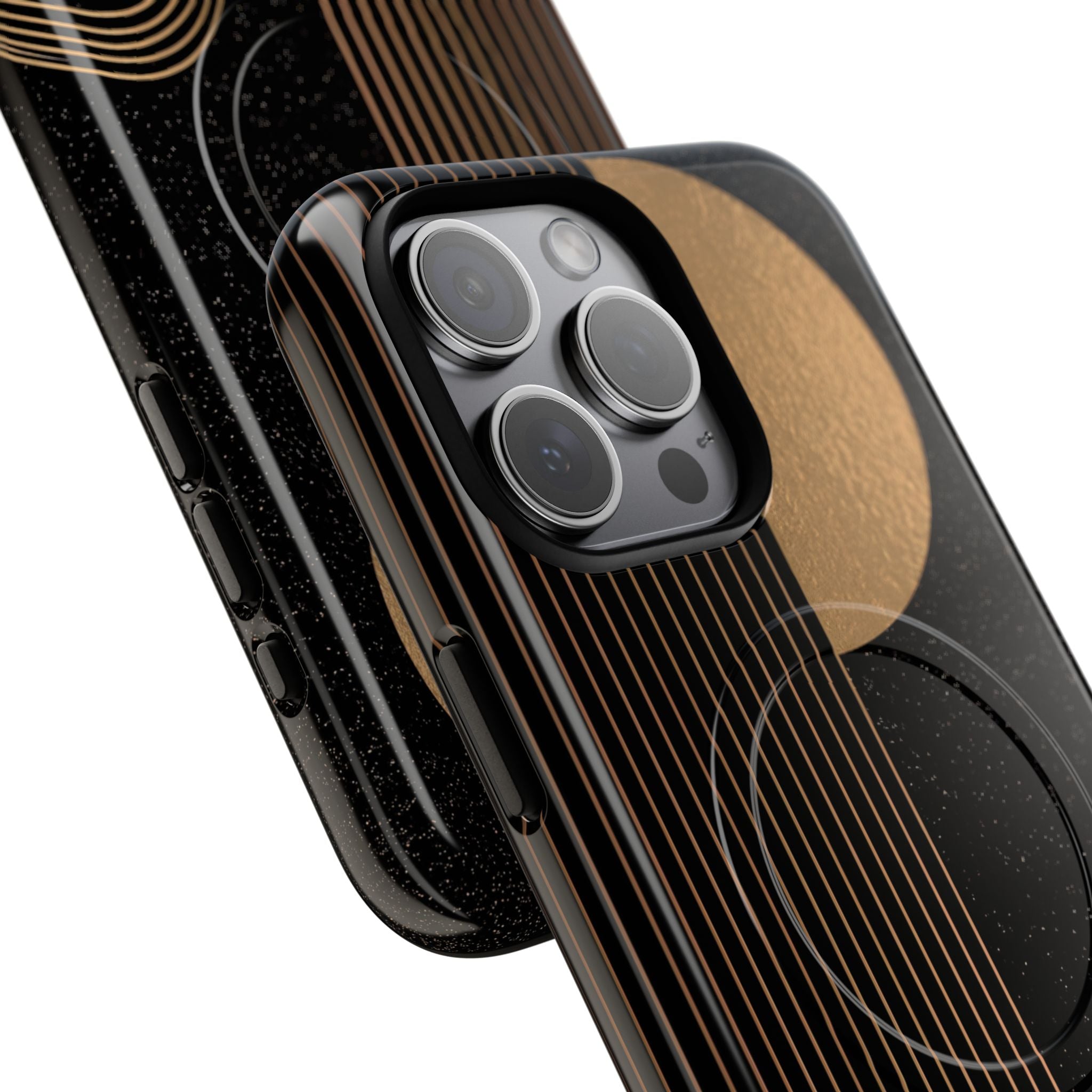 Gold Tough 2.0 Magsafe Phone Case for iPhone - Gilded Obsidian Dunes