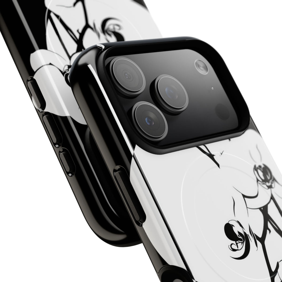 Nocturne Orchid Bloom · Tough 2.0 Magnetic Phone Case for iPhone · Black