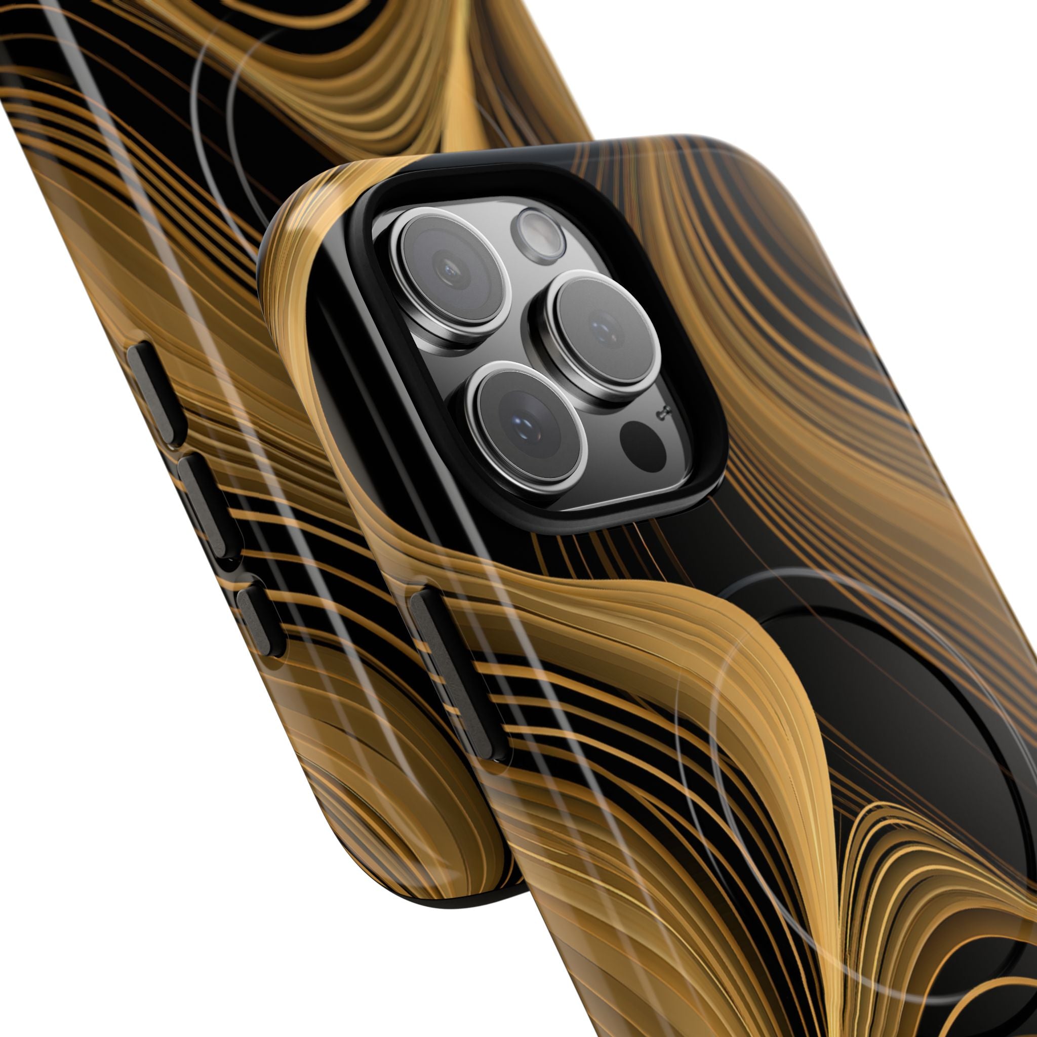 Gold Tough 2.0 Magsafe Phone Case for iPhone - Molten Copper Strands
