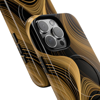 Gold Tough 2.0 Magsafe Phone Case for iPhone - Molten Copper Strands