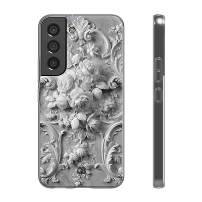 Rococo Marble Rose · Lite Phone Case for Samsung · White