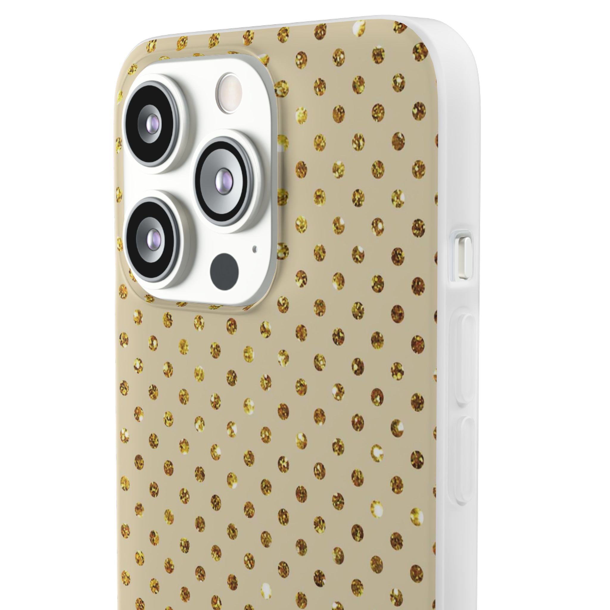 Gold Sparkle Grid iPhone 13 Pro - Mjuk
