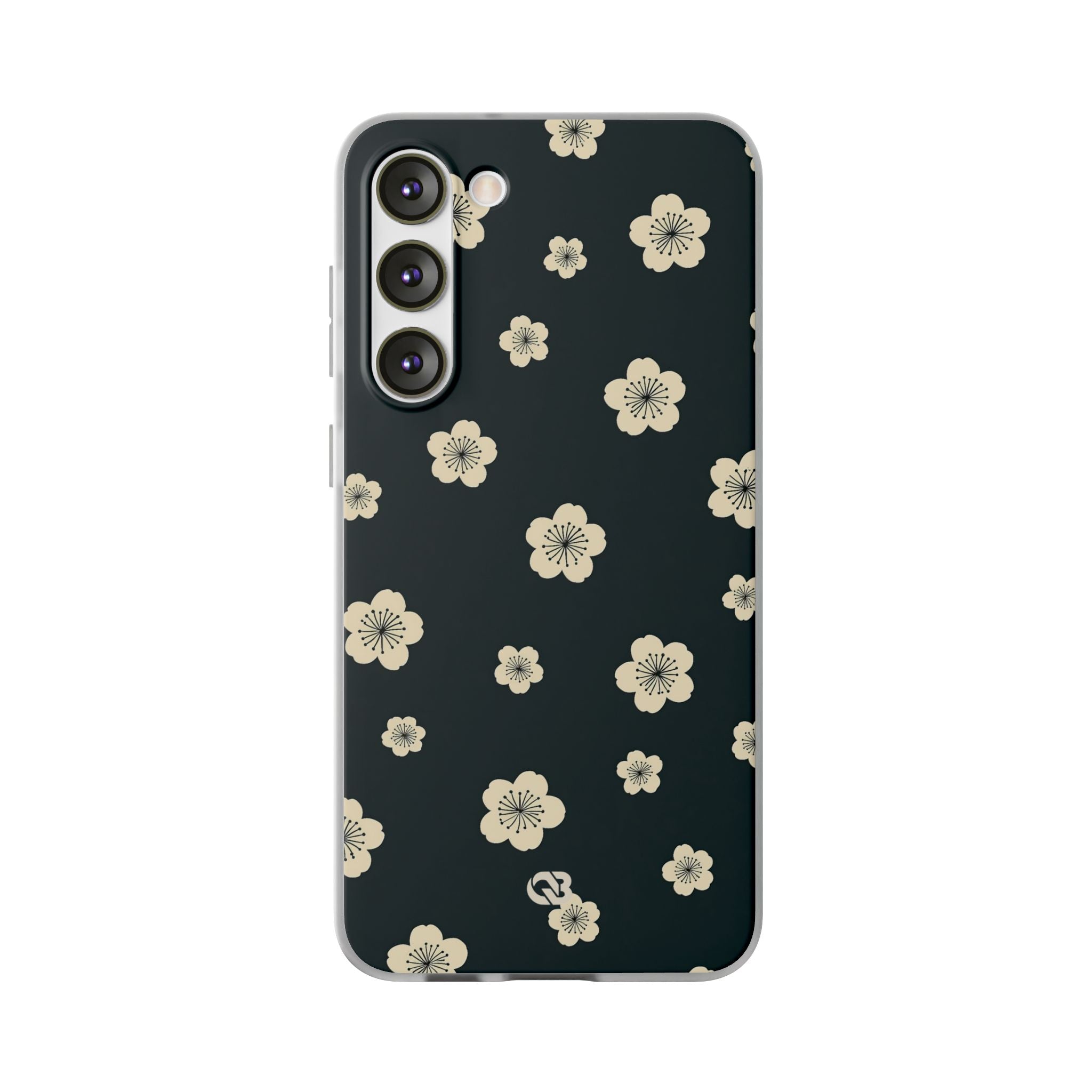Teal Lite Phone Case for Samsung - Obsidian Cream Petals