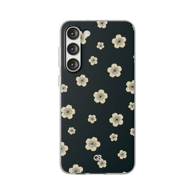 Teal Lite Phone Case for Samsung - Obsidian Cream Petals