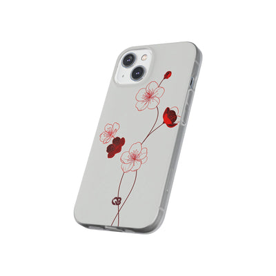 Red Lite Phone Case for iPhone - Kyoto Ember Bloom