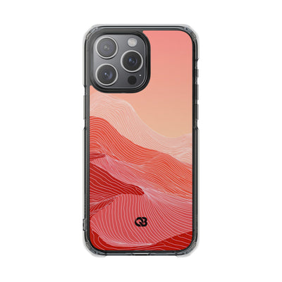 Red Impact MagSafe Phone Case for iPhone - Crimson Ridge Contour