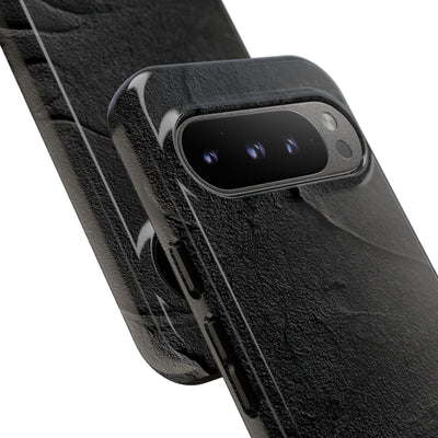 Obsidian Stucco Relief · Tough Phone Case for Pixel ·  Black