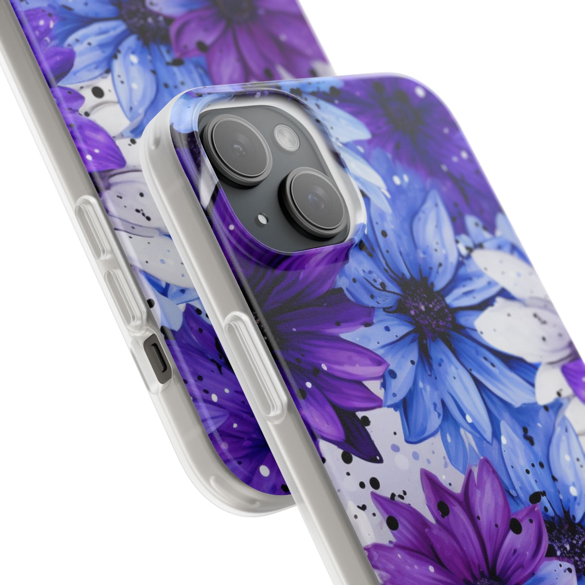 Ink Splatter Blooms · Soft Coque de téléphone pour iPhone