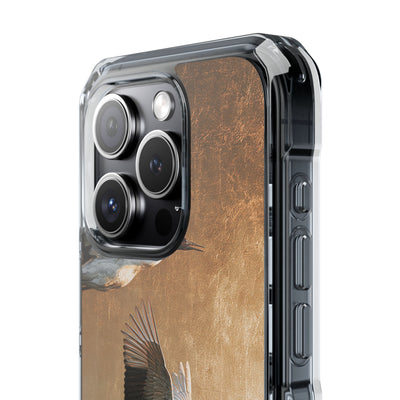 Golden Crane Flight · Clear Impact Magnetic Phone Case for iPhone · Gold