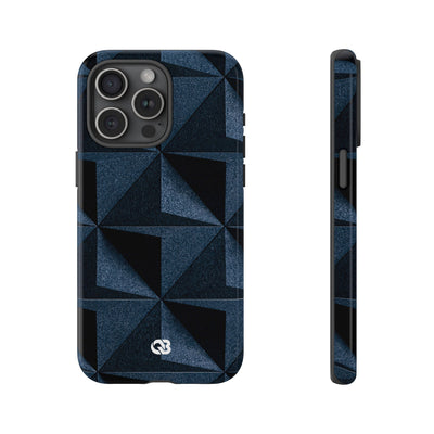 Blue Tough Phone Case for iPhone - Indigo Basalt Facets
