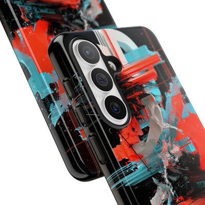 Fragmented Cyber Core · Tough Phone Case for Samsung · Black