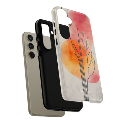 Curved Stem Sunset Samsung S24 Plus Case - Tough