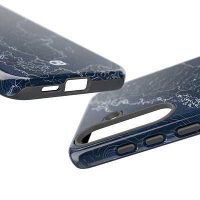 Nordic Contour Chart · Tough Phone Case for Samsung · Blue
