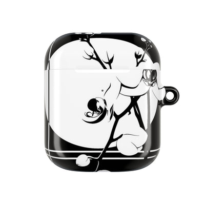 Nocturne Orchid Bloom · Hard Case for AirPods & AirPods Pro · Black