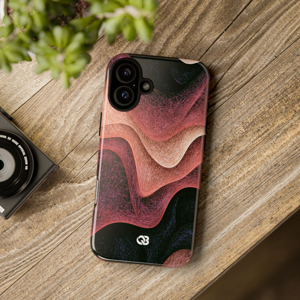 Rose Contour Waves · Tough Phone Case for iPhone · Pink