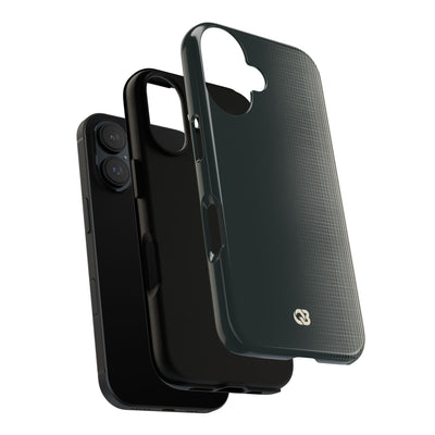 Grey Tough Phone Case for iPhone - Charcoal Tech Grid