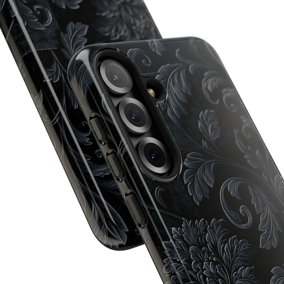 Obsidian Damask · Tough Phone Case for Samsung · Black