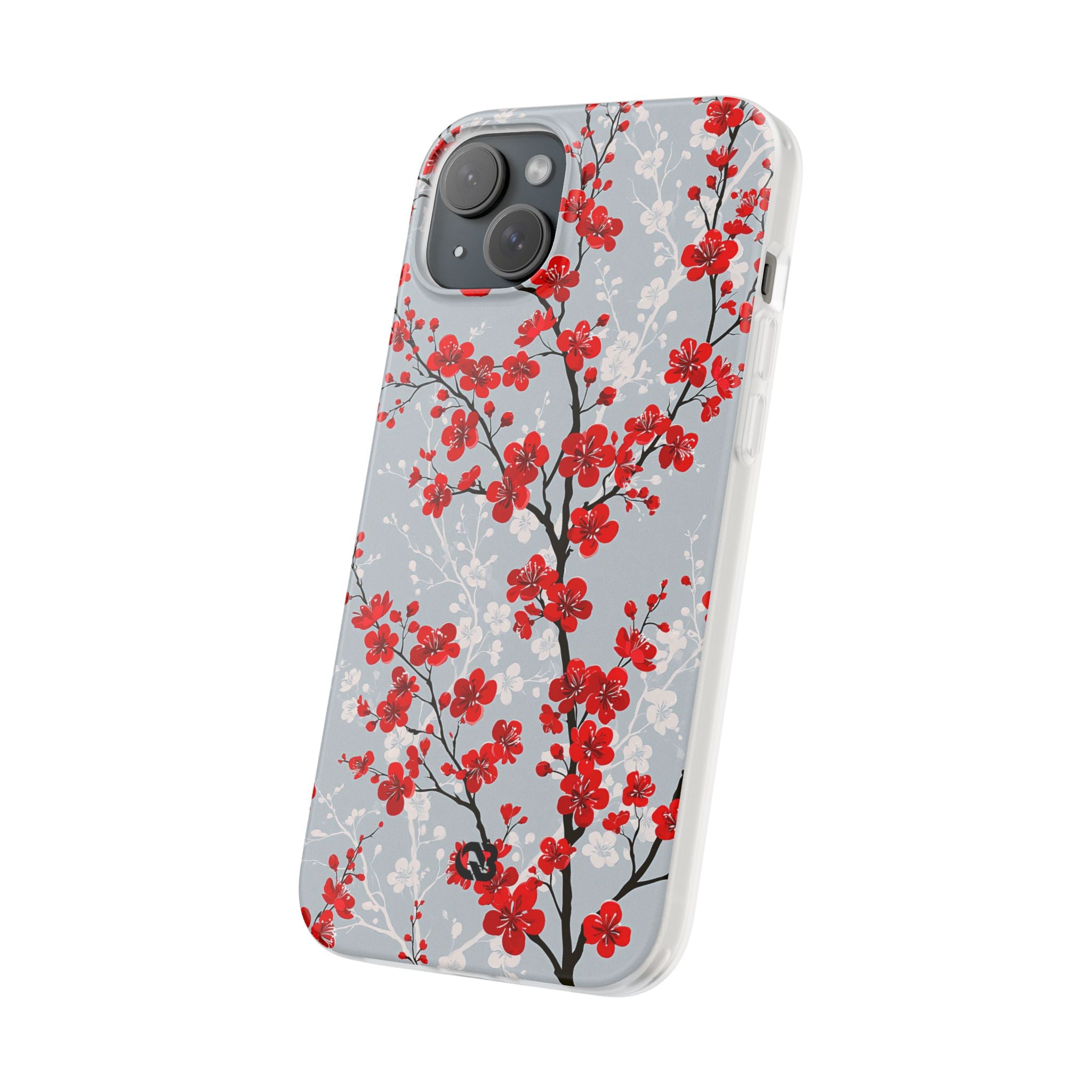 Grey Lite Phone Case for iPhone - Crimson Sakura Slate