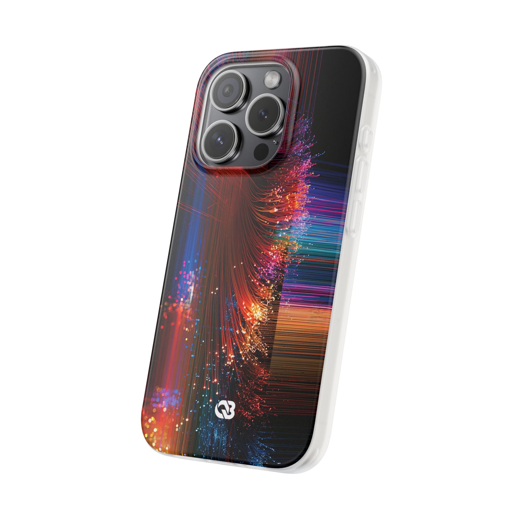 Black Lite Phone Case for iPhone - Cyber Optic Streak