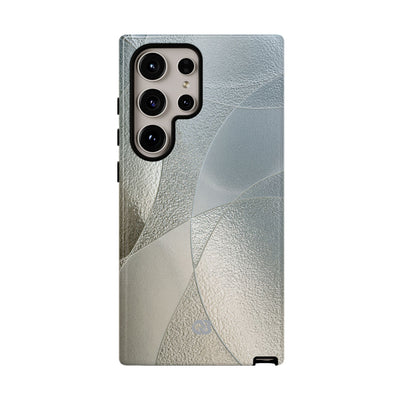 Silver Tough Phone Case for Samsung - Frosted Silver Mosaic