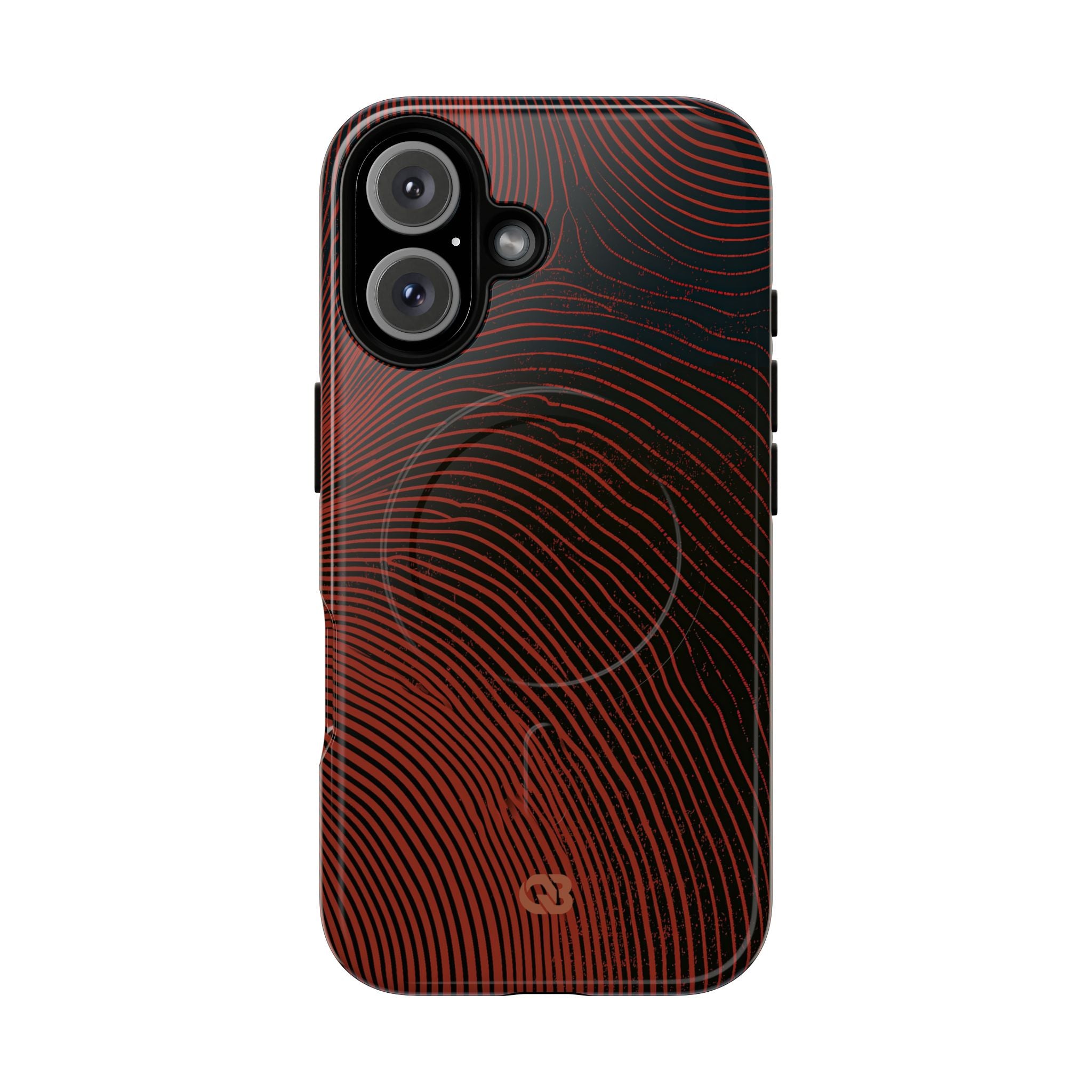 Red Tough 2.0 Magsafe Phone Case for iPhone - Terracotta Nerve Map