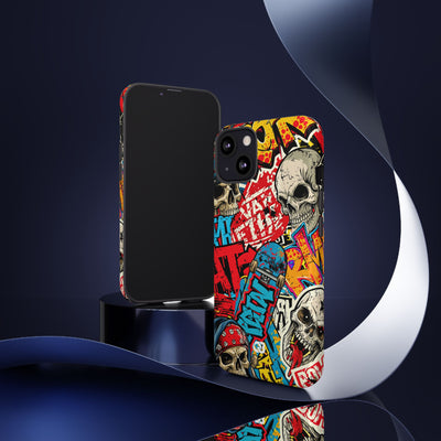 Skate Skull Riot · Tough Phone Case for iPhone · Red