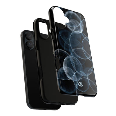 Blue Tough Phone Case for iPhone - Cyan Pulse Ripple