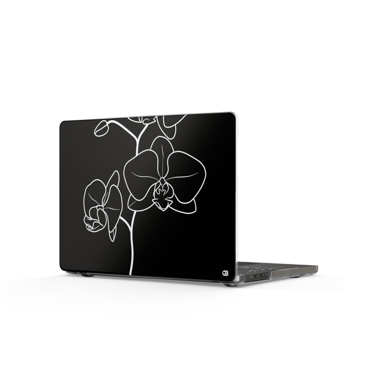Midnight Orchid · Clear Hard Case for MacBook · Black