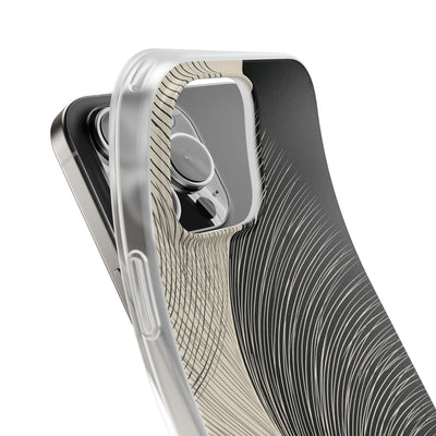 Beige Lite Phone Case for iPhone - Obsidian Cream Plume