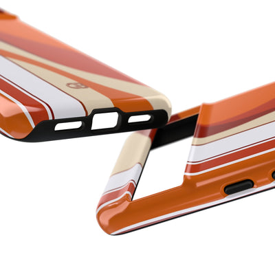 Orange Tough Phone Case for Google Pixel - Terracotta Metro Line