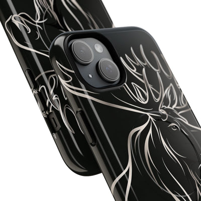 Nordic Moose Contour · Tough 2.0 Magnetic Phone Case for iPhone · Black
