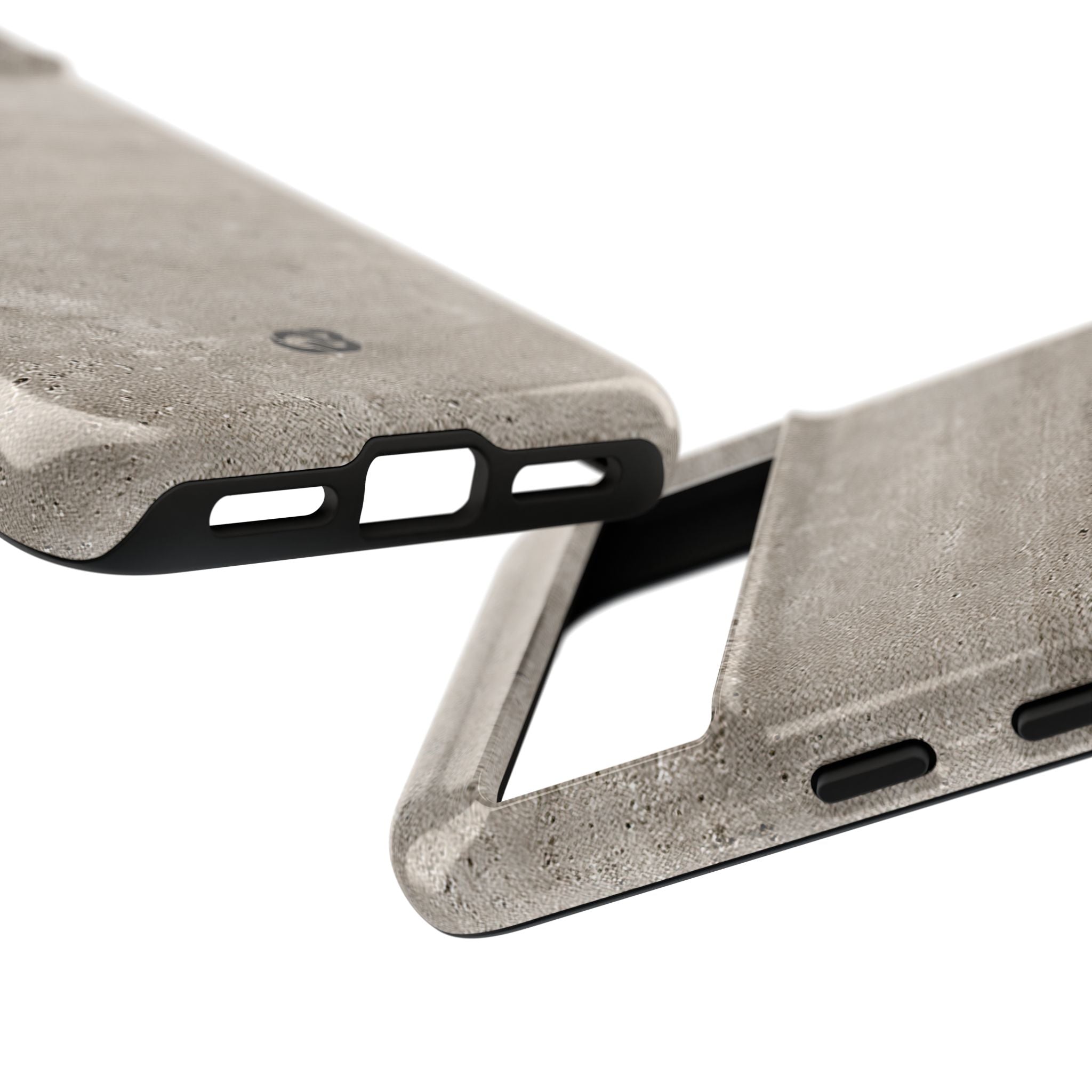 Grey Tough Phone Case for Google Pixel - Brutalist Stone Grit