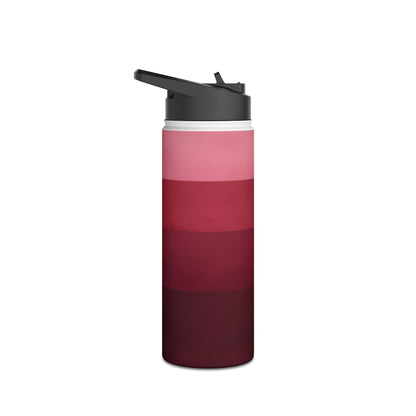 Blushing Stripes - Stainless Steel Water Bottle