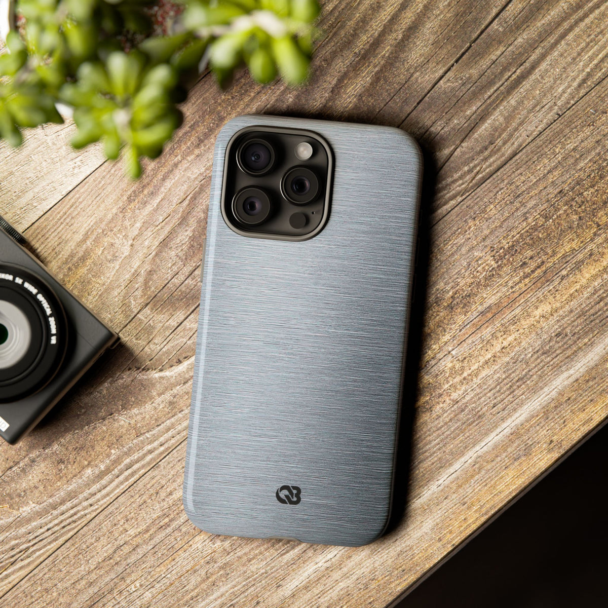 Brushed Aluminum · Tough Phone Case for iPhone · Silver