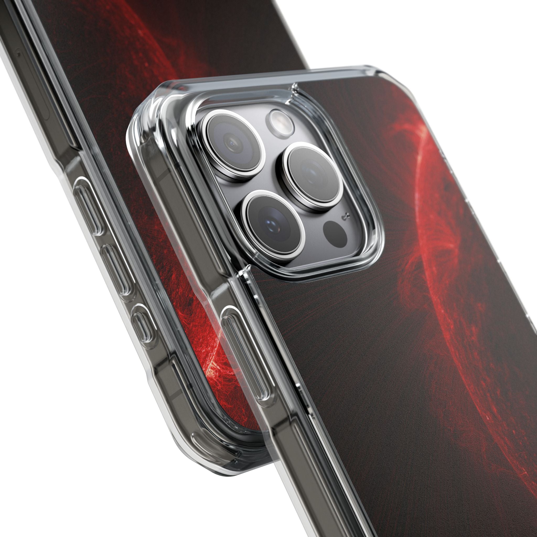 Red Impact MagSafe Phone Case for iPhone - Solar Crimson Flare