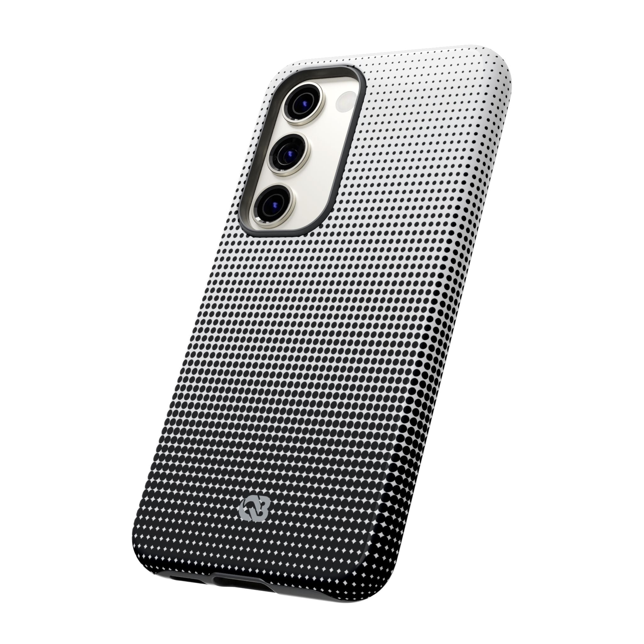 Black Tough Phone Case for Samsung - Obsidian Halftone Flux