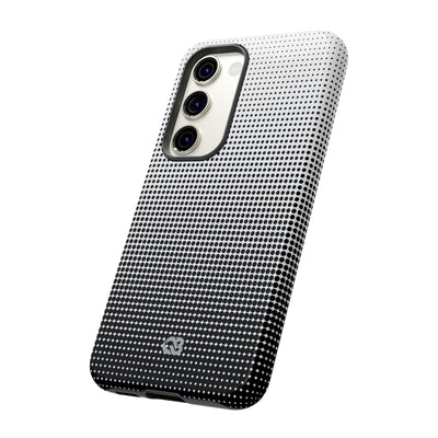Black Tough Phone Case for Samsung - Obsidian Halftone Flux