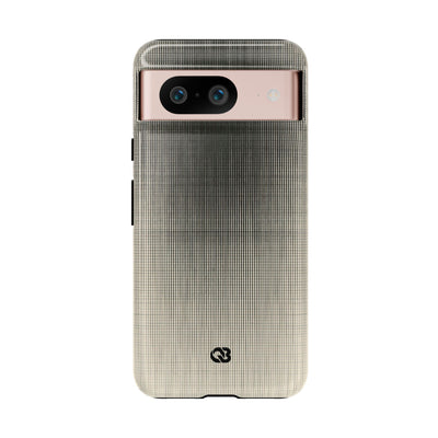 Beige Tough Phone Case for Google Pixel - Carbon Screen Grid