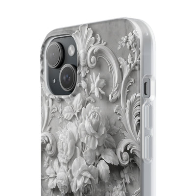Rococo Marble Rose · Lite Phone Case for iPhone ·  White