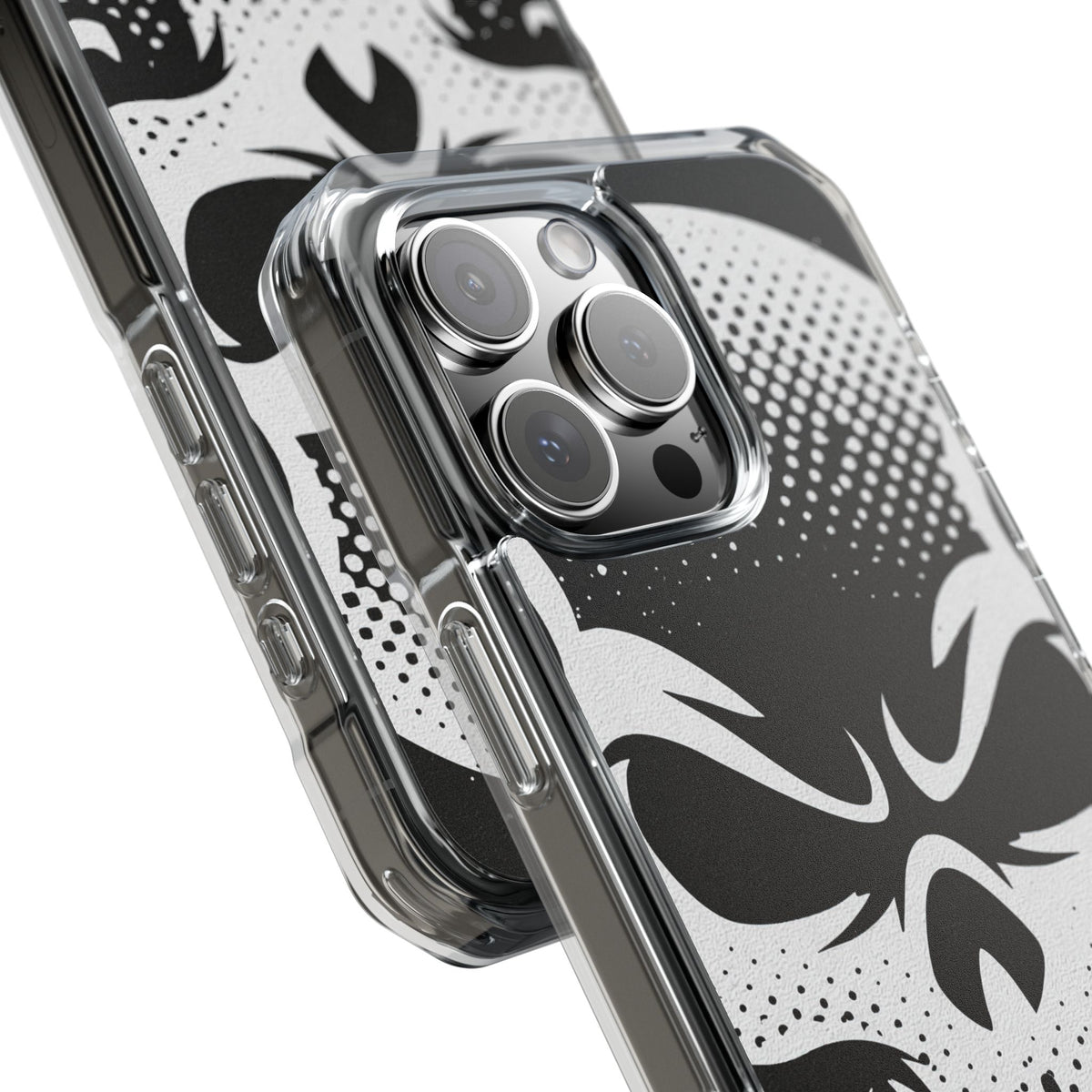 Phantom Halftone · Clear Impact Magnetic Phone Case for iPhone ·  Black