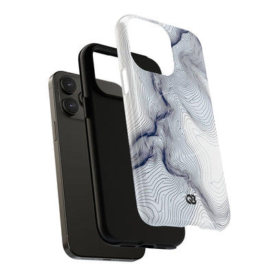 White Tough 2.0 Magsafe Phone Case for iPhone - Nordic Ridge Topo