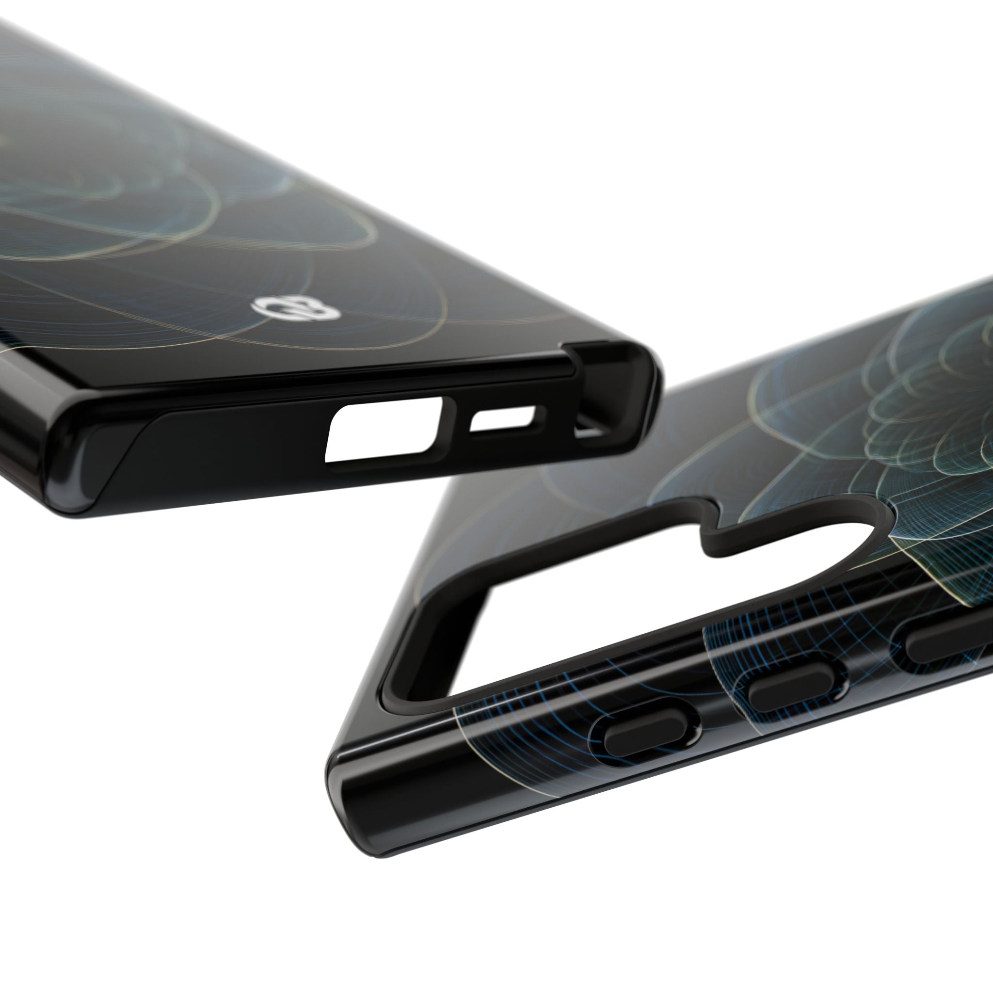 Blue Tough Phone Case for Samsung - Celestial Wireframe Bloom