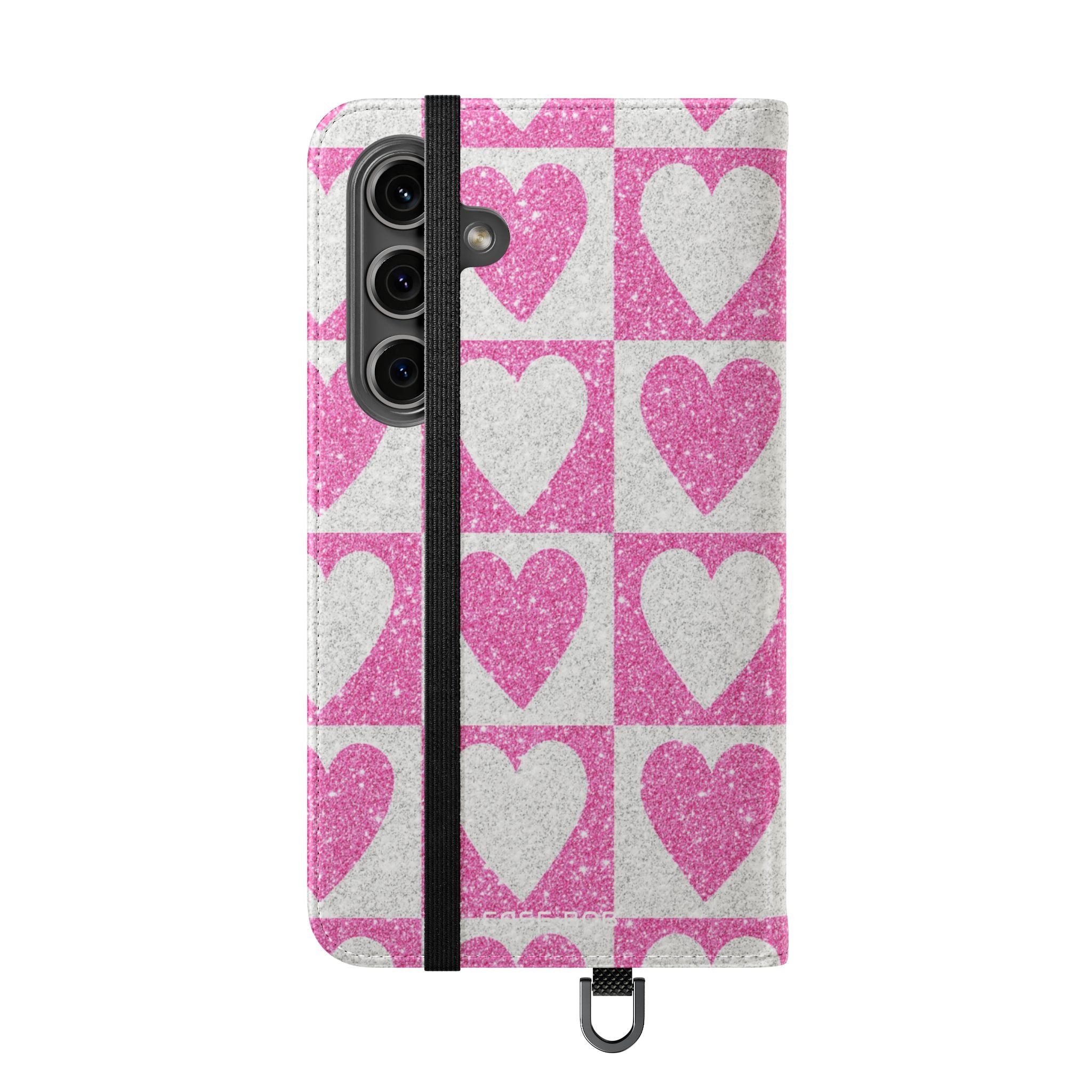 Glitter Heartgrid - Samsung S24 Case - Wallet