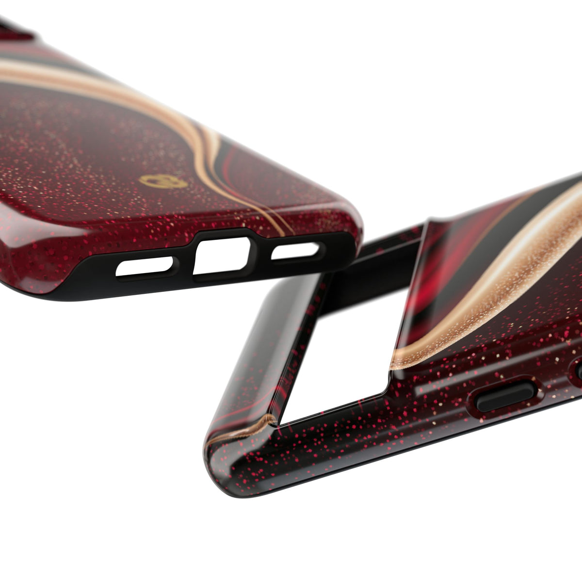 Gilded Crimson Flow · Tough Phone Case for Pixel ·  Red