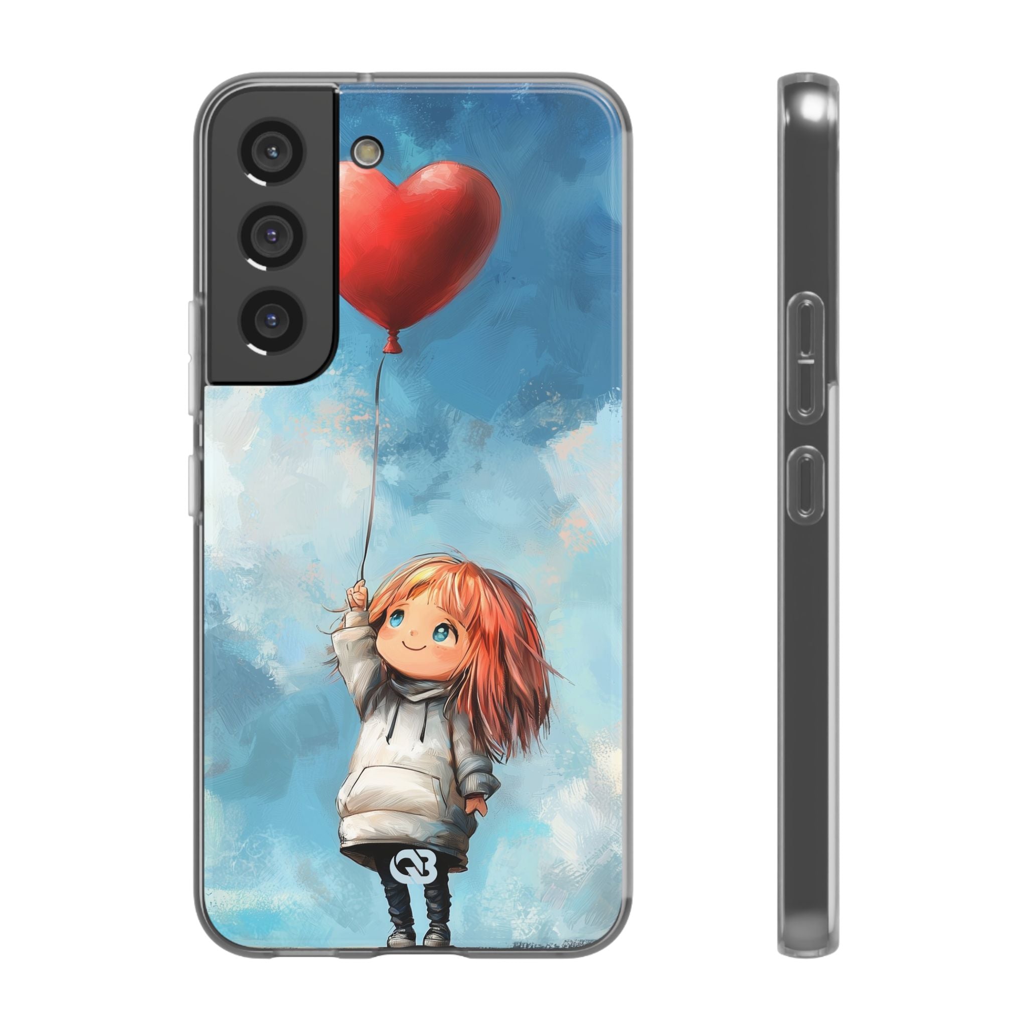 Crimson Heart Sky · Soft Phone Case for Samsung
