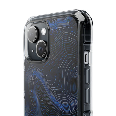Blue Impact MagSafe Phone Case for iPhone - Cobalt Contour Ridge